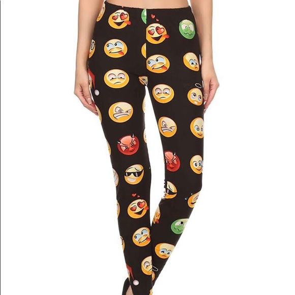 Extra Soft Christmas emoji leggings sle1672 - Picture 2 of 3